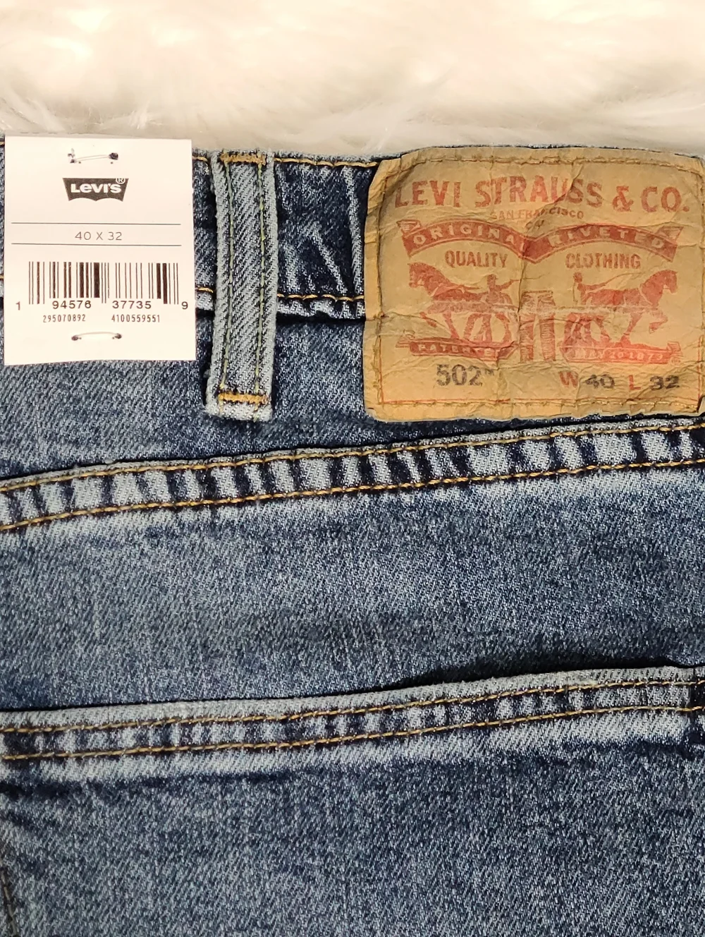 Levi's 502 Taper Regular Fit Blue Jean Men 40x32 NEW